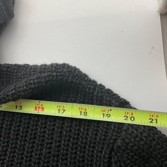 VTG DKNY Unisex Small Black Chunky Oversized Turtleneck Sweater Wool - Picture 6 of 9